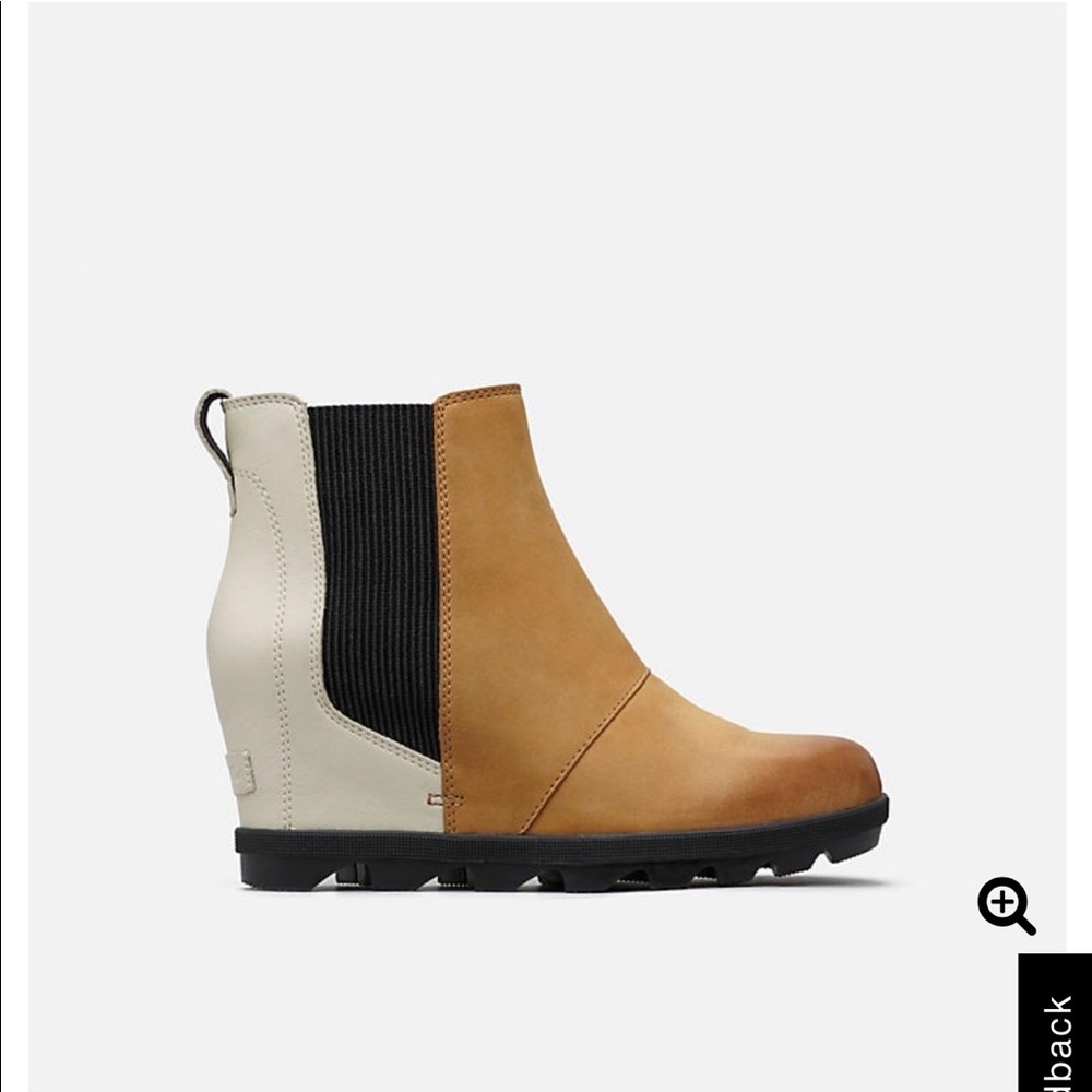Sorel Wedge II Chelsea Boot Two tone camel brown